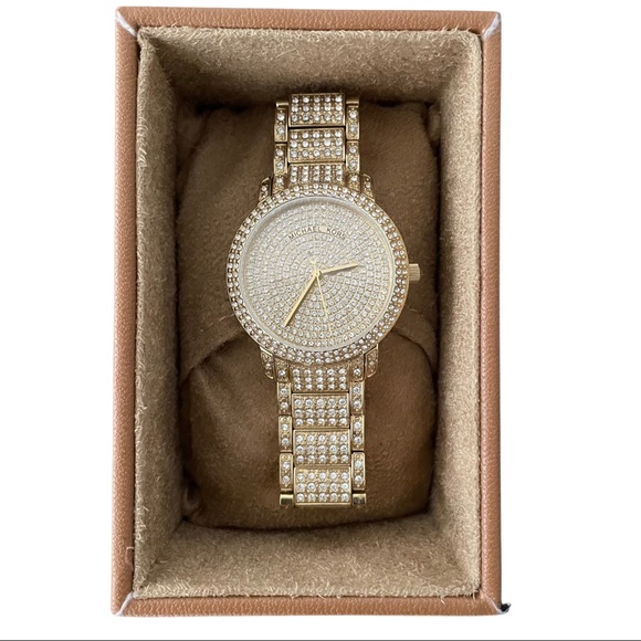 Michael Kors Crystal Gold Watch - Picture 4 of 6